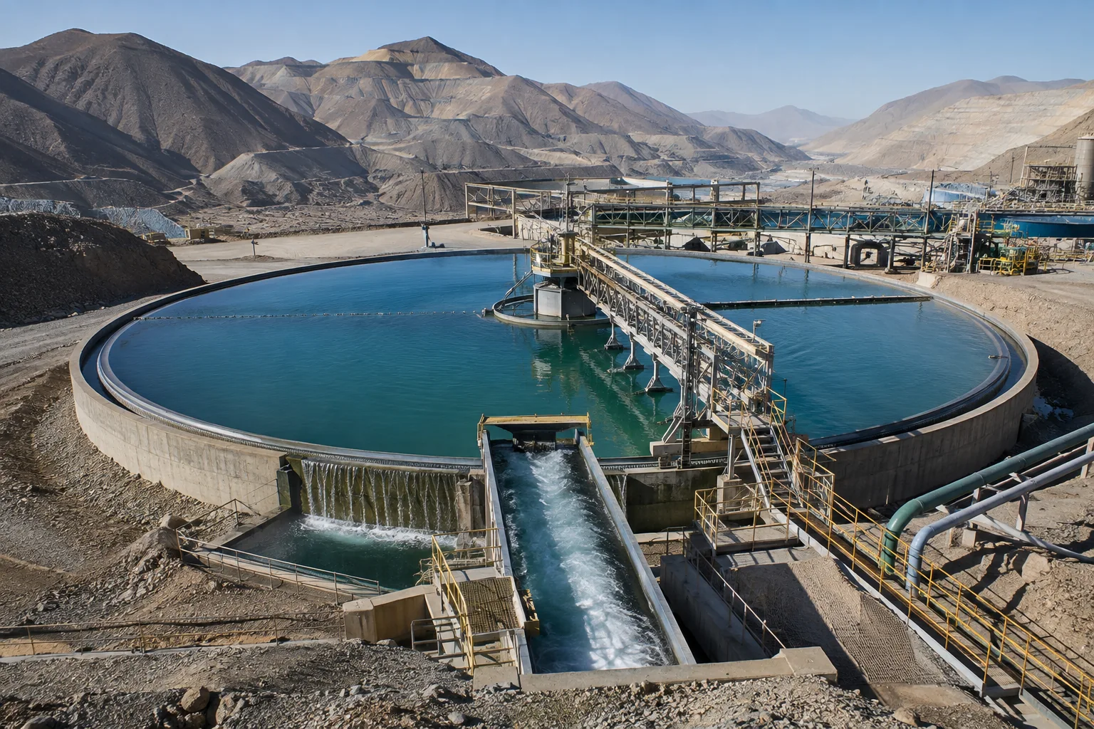 Illustrative mineral slurry thickener